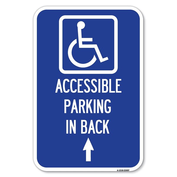 Signmission With NY-Approved Isa Symbol Accessible Heavy-Gauge Aluminum Sign, 12" x 18", A-1218-22697 A-1218-22697 - main